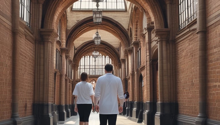 A calm, professional illustration of a student reviewing UK dental registration documents.
