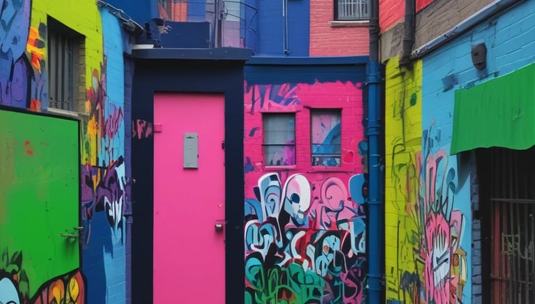 white and black abstract painting