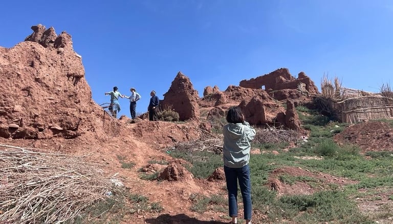 field visit on the ruins of the Télouet kasbah high atlas