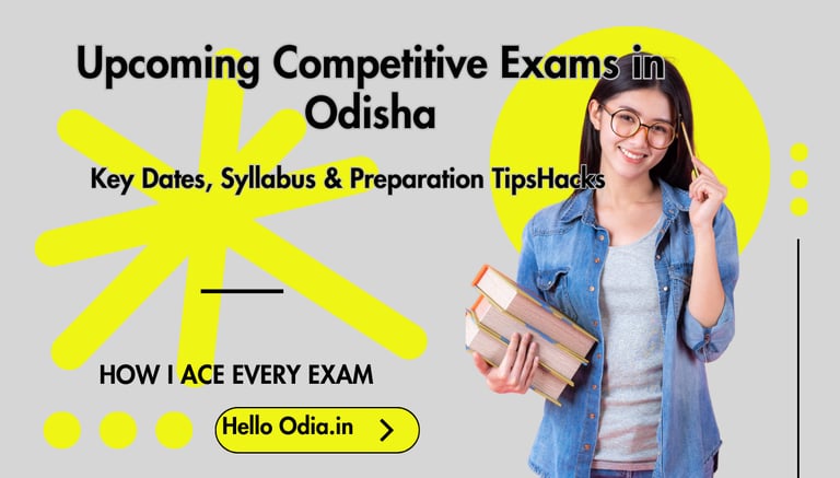 odisha exam, hello odia, Odisha Exam List