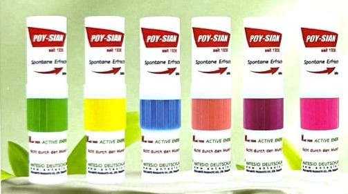 alle sechs Farben der Sticks werden gezeigt