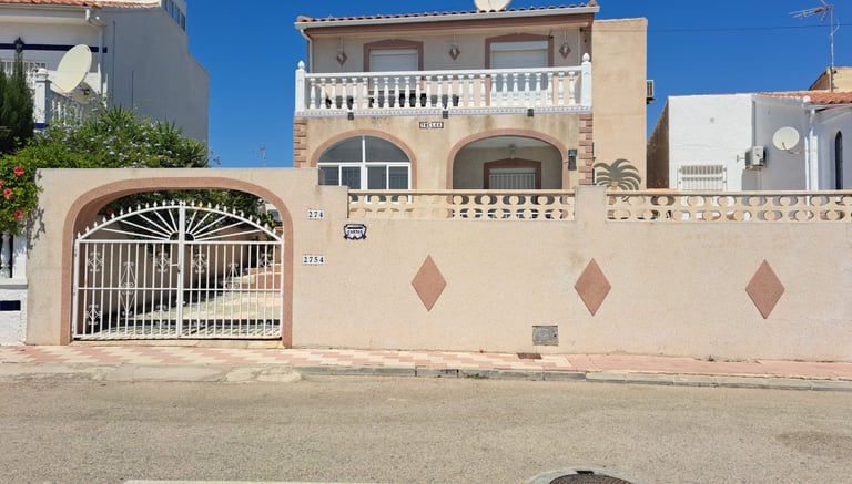 Original villa facade before renovation, La Marina, Costa Blanca