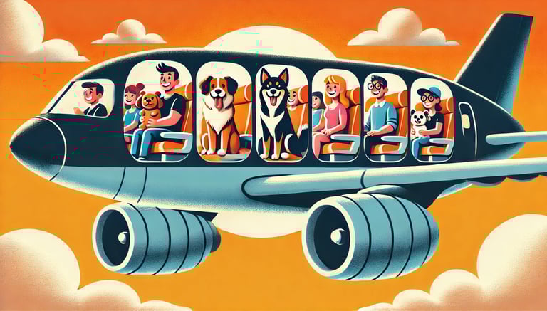 all dogs inside cabin