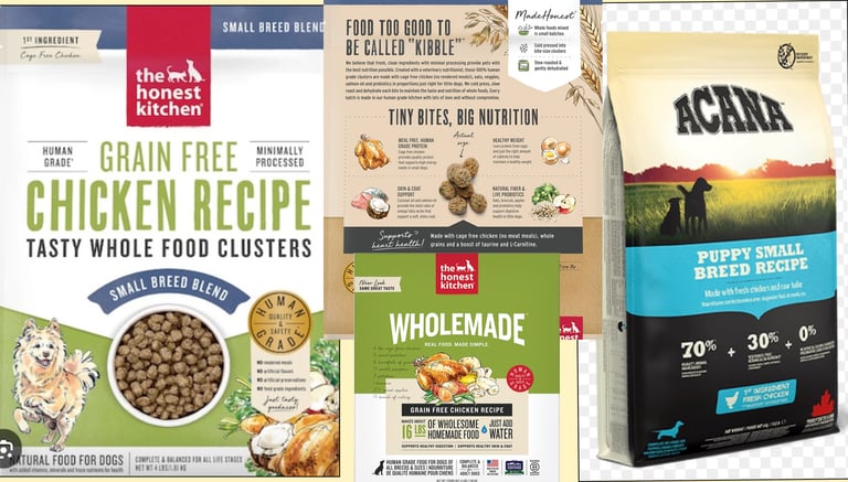 a variety of dog food products including a dog food product