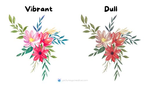 watercolour vibrant dull colours