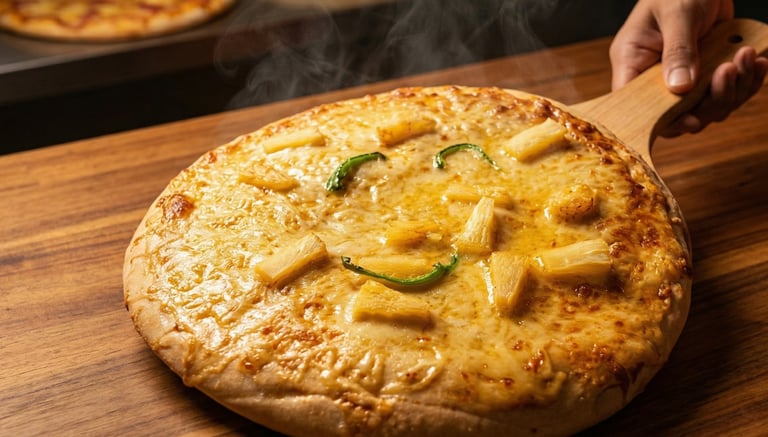 Pizza Box on Wheels Cheesy Hawaiian Pizza