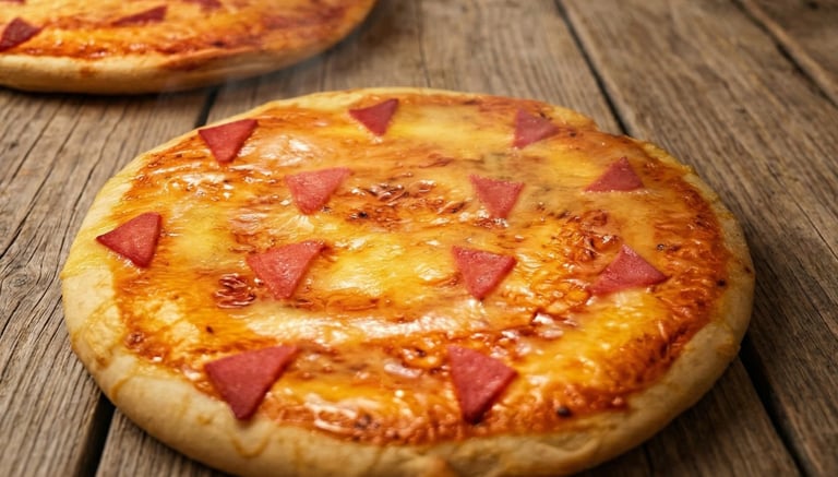 Pizza Box on Wheels Ham and Cheese Pizza