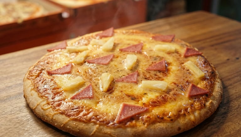 Pizza Box on Wheels Hawaiian Pizza