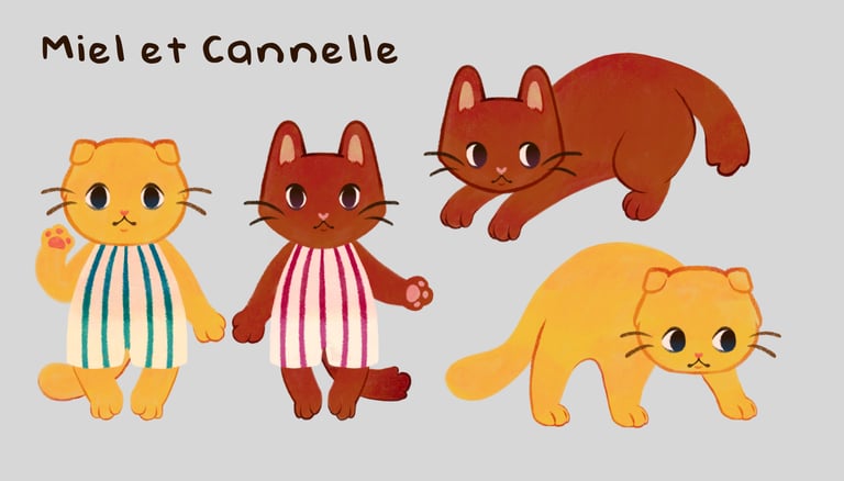 cute cartoon kittens