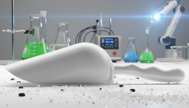 Pelle pour laboratoire chimique. Matériau inerte pour la manipulation sécurisée de réactifs.