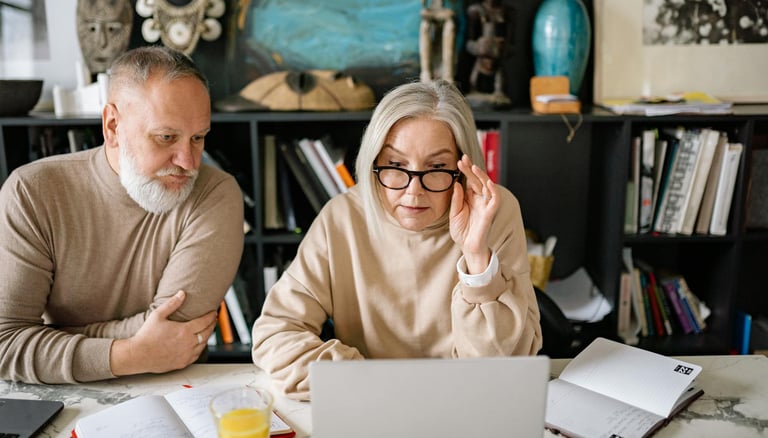 a couple planning for retirement