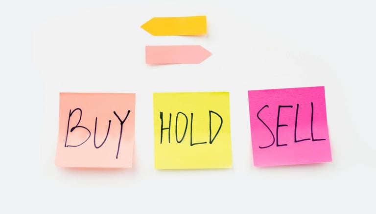 buy hold or sell sticky notes for passive investing