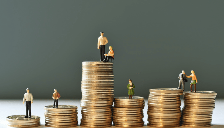 different stacks of coins representing different 401k age groups