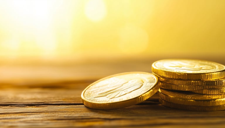 shiny gold coins
