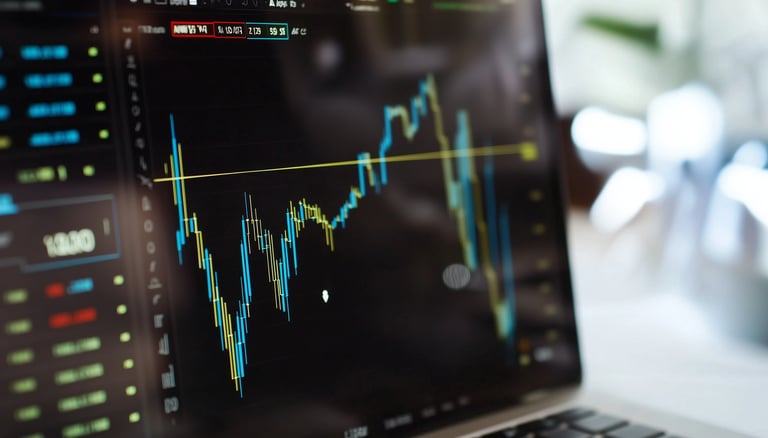investing chart with candlesticks
