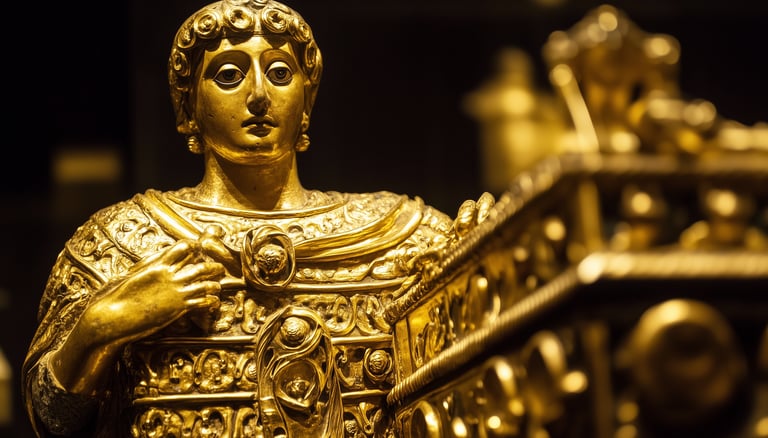 gold ancient statue