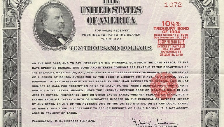 treasury bond of 1994 ten thousand dollars