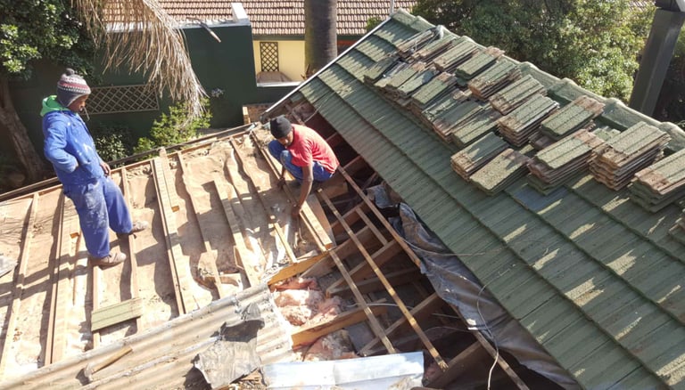 Roof pitch alignment for seamless water run off, Blairgowrie