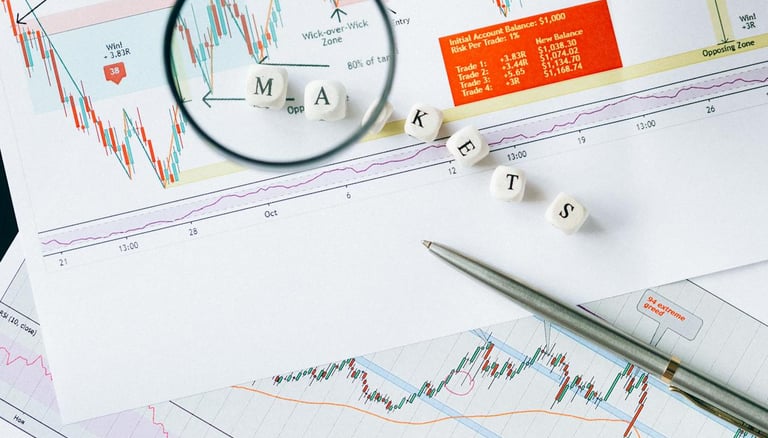 candlestick chart indicators and data