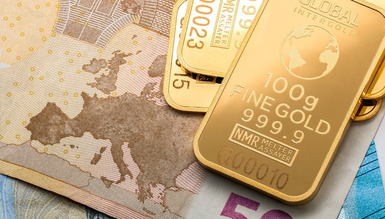 gold layed out showing how a gold ira may protect against inflation