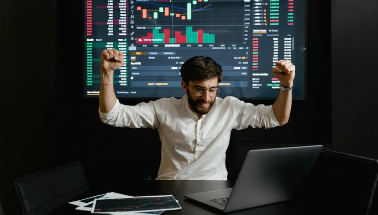 guy happy for his investment success because he is an experienced investor in gold ira