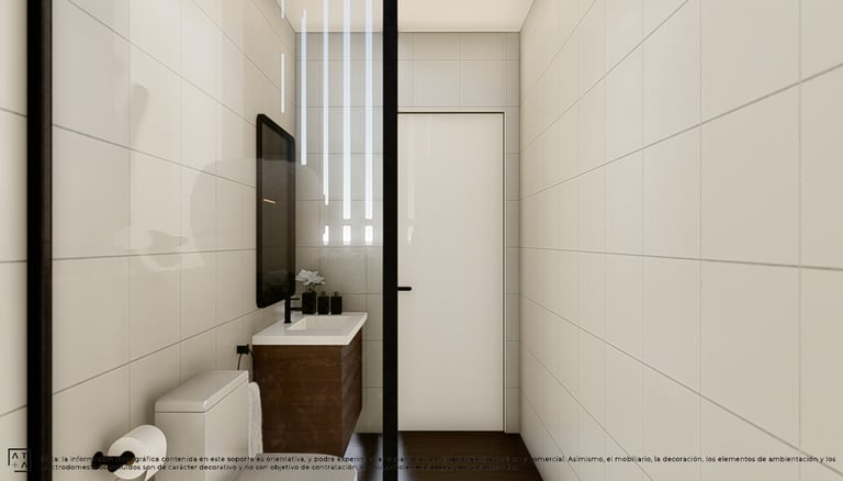 a bathroom with a toilet and a toilet paper roll