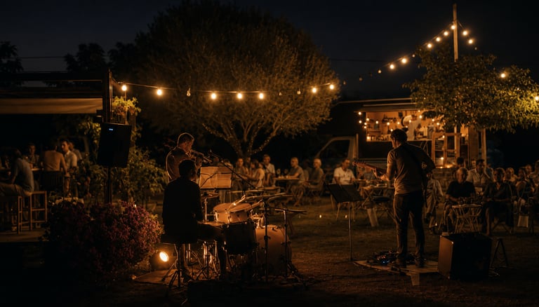 Foto der Atmosphäre der Konzertreihe Jazz I Vi im ES CUB von Celler Mesquida Mora mit Jazzkonzerten,