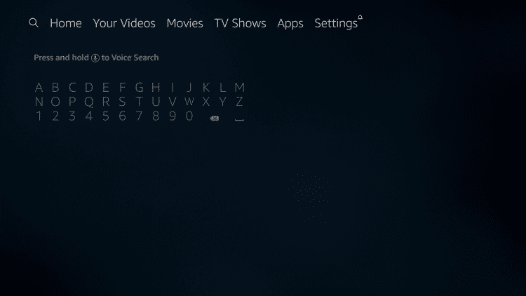screenshot of downloader keyboard menu