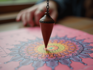 Um pendulo sobre um grafico utilizado na terapia