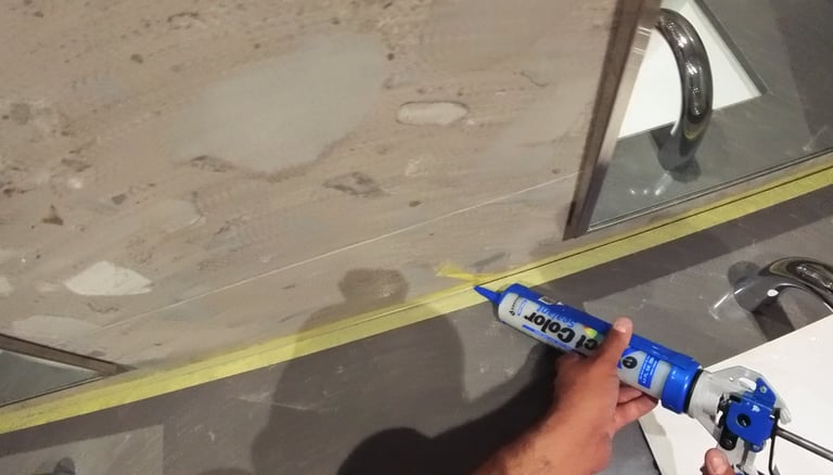 Bathroom sealing with mildew-resistant caulk around tub and tile by Felix Sealants