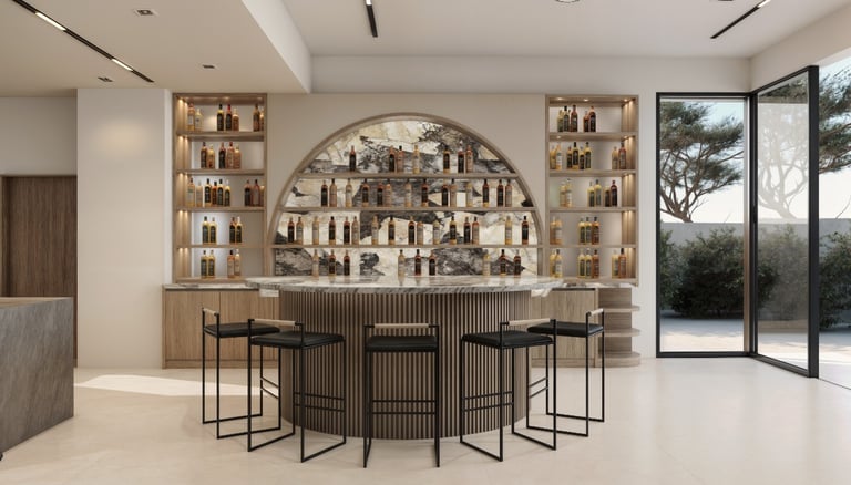 Premium residential bar area interior UAE
