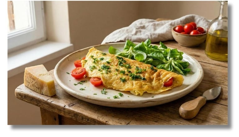 Ricetta omelette salata - Una Colazione Sana e Ricca di Proteine