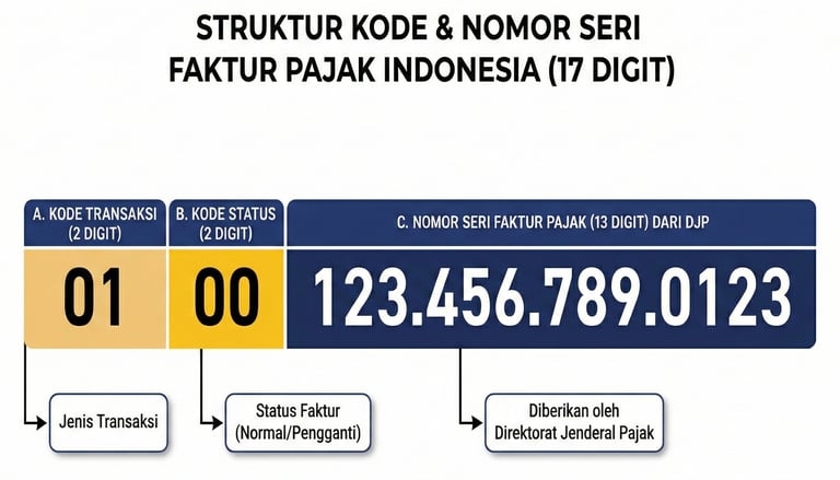 Struktur kode dan nomor seri faktur pajak Indonesia