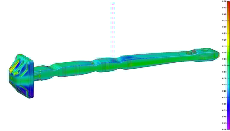 Sample part vs intented CAD model