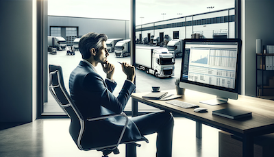 Supply Chain Manager analysing data to determine the Service Level