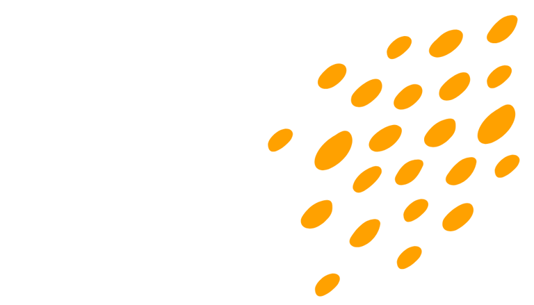 einige orangene Farbstriche