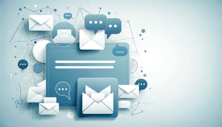 a phone with a bunch of email and email signature instaboostmarket.com