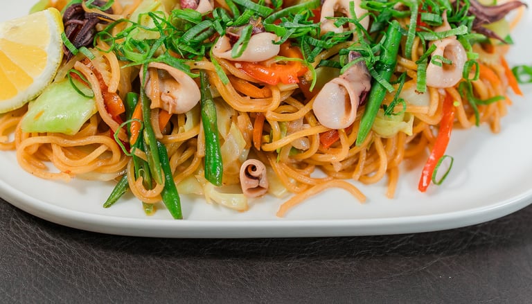 Pancit Canton Calamari Neighborhood