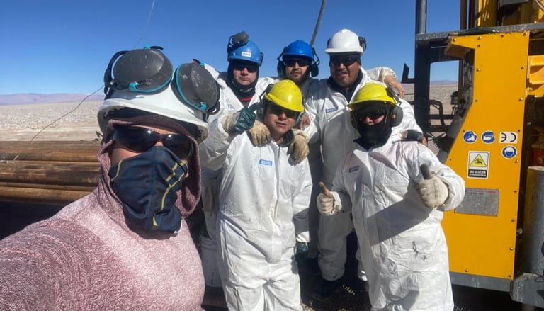 Equipo operativo de perforación Diamantina en entornos hostiles