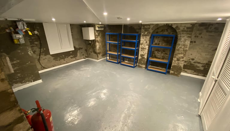 a basement floor freshly screeded by general builds in worcester