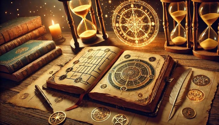 Un mauscrit ancien révélant les secret de la construction d'univers de fantasy