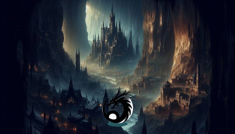 une cité souterraine du monde de Fantasy "Les royaumes oubliés"