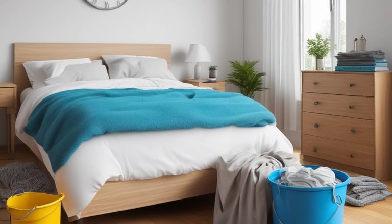 A friendly concierge holding keys and smiling in a well-kept residential building lobby.