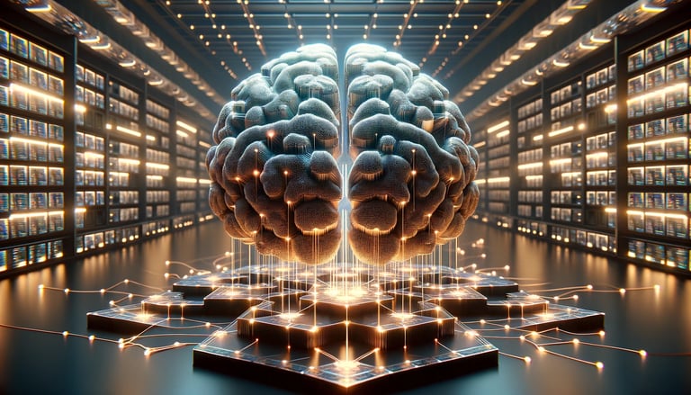 Cerveau symbolisant la blockchain