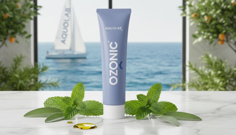 Ozonic toothpaste with hydroxyapatite and ozone for seniors