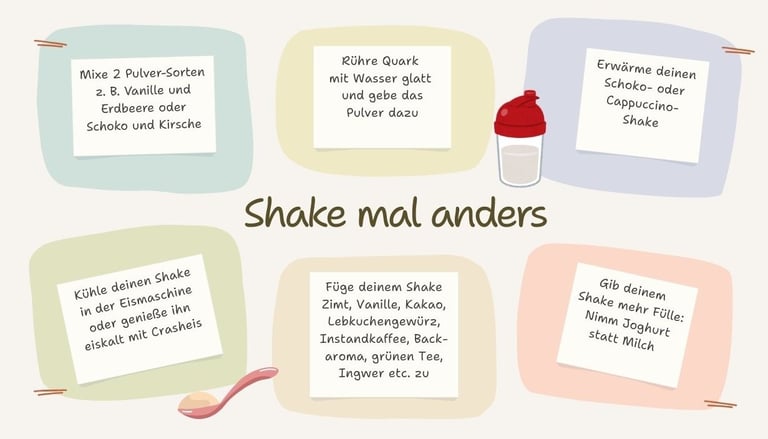 shake mal anders - tipps zum variieren von reduzin diaetshake