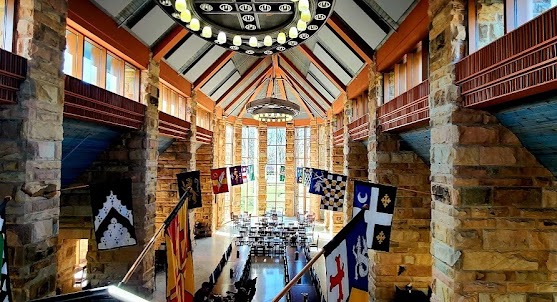 Sewanee - Inside the 2 story high McClurg Dining Hall for an immersive experience in the time period