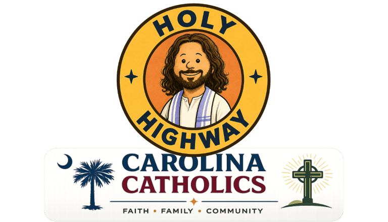 Cartoon of Coffee With Jesus Carolina Catholics