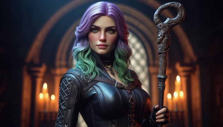 Master Mira – guardian of mystical secrets and elemental portal magic in Harmonya