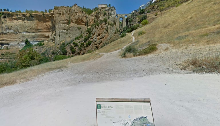 Punto de encuentro de la vía ferrata del Tajo de Ronda